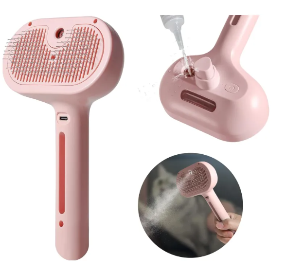 Water Spray Grooming Brush for Dogs & Cats