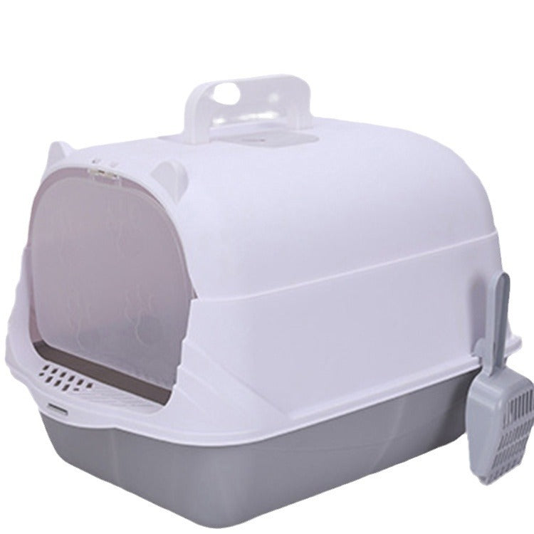 Extra Large Open-Top Cat Litter Box with High Sides for Large Cats