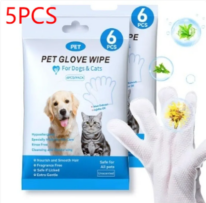 Pet Cleaning Gloves, Wipes & Paw Foam