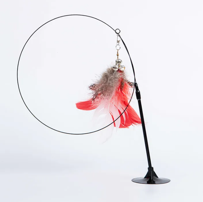 Cat Strong Suction Cup Window & Wall Toy Rod
