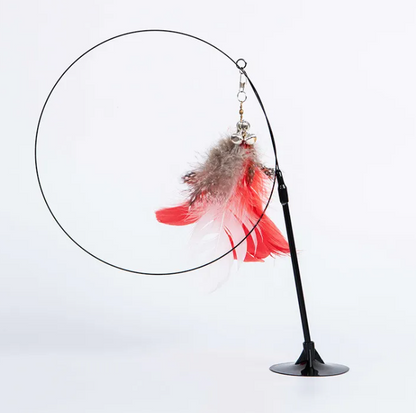 Cat Strong Suction Cup Window & Wall Toy Rod