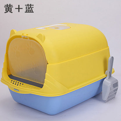 Extra Large Open-Top Cat Litter Box with High Sides for Large Cats