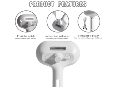 Water Spray Grooming Brush for Dogs & Cats