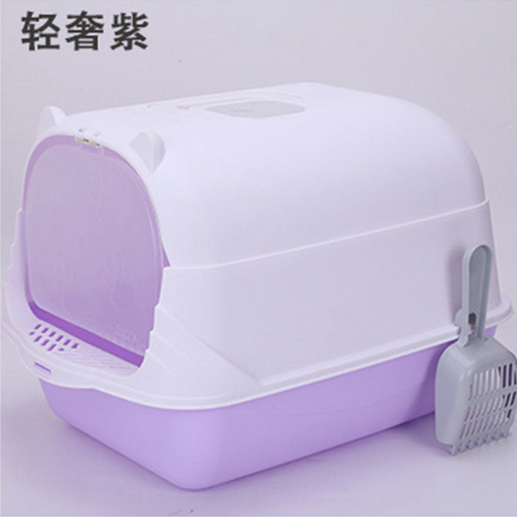 Extra Large Open-Top Cat Litter Box with High Sides for Large Cats
