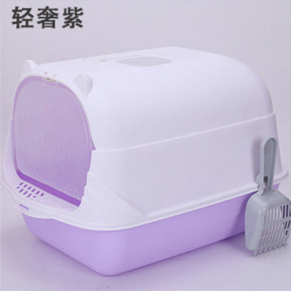 Extra Large Open-Top Cat Litter Box with High Sides for Large Cats
