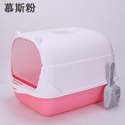Extra Large Open-Top Cat Litter Box with High Sides for Large Cats