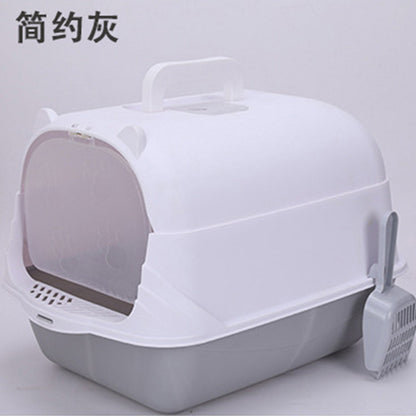 Extra Large Open-Top Cat Litter Box with High Sides for Large Cats