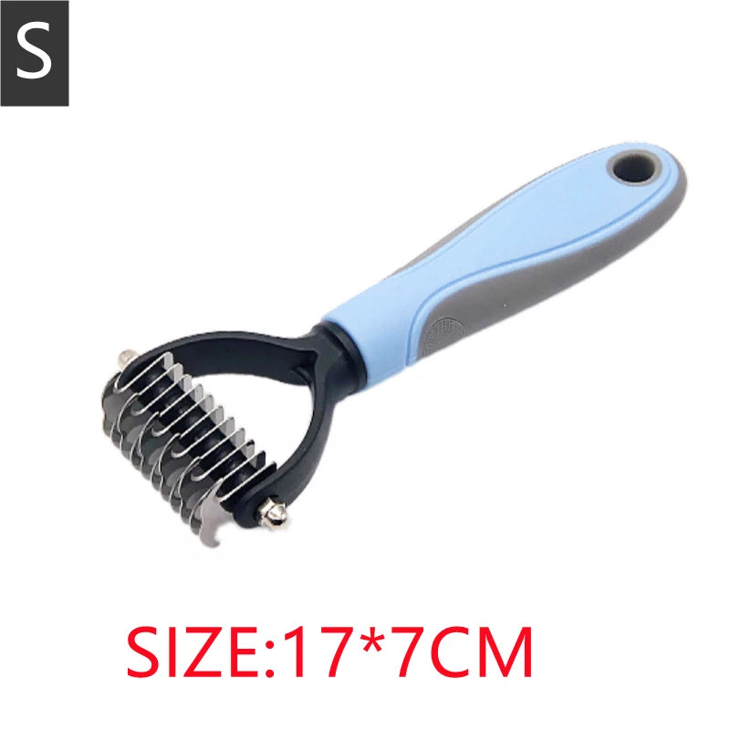 Pet Dematting & Detangling Brush for Dogs & Cats