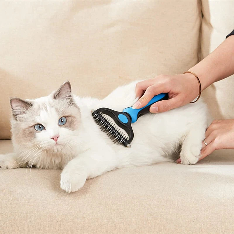 Pet Dematting & Detangling Brush for Dogs & Cats