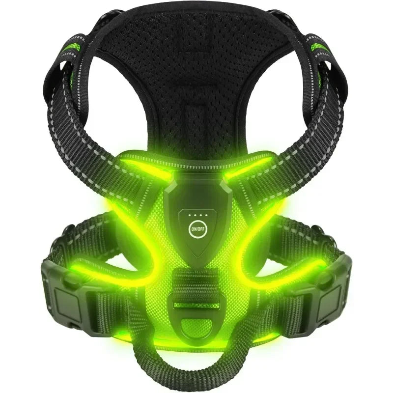 Rechargeable LED No-Pull Dog Harness 🐶✨