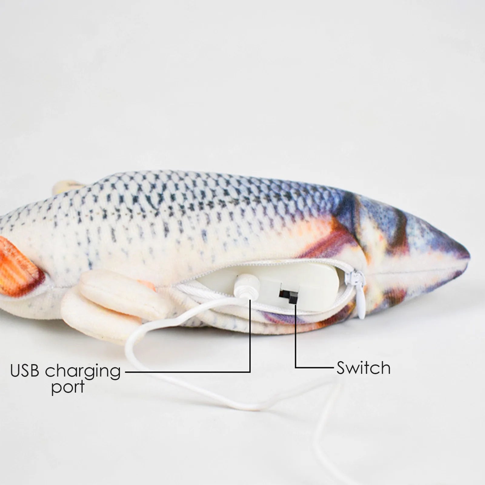 Realistic USB-Rechargeable Floppy Fish