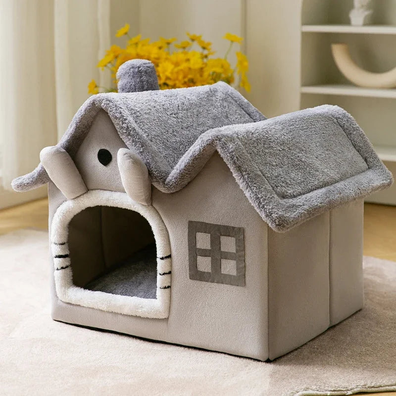 Foldable Cozy Pet Cave & Bed