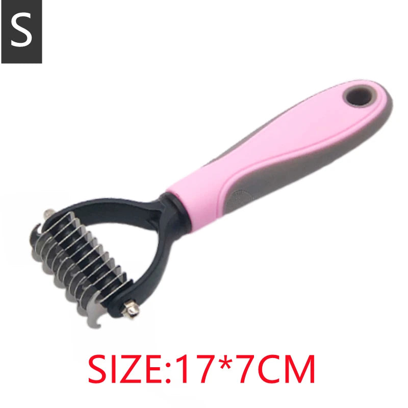 Pet Dematting & Detangling Brush for Dogs & Cats