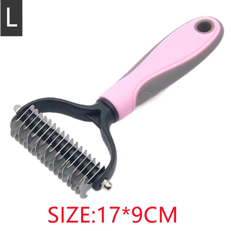 Pet Dematting & Detangling Brush for Dogs & Cats