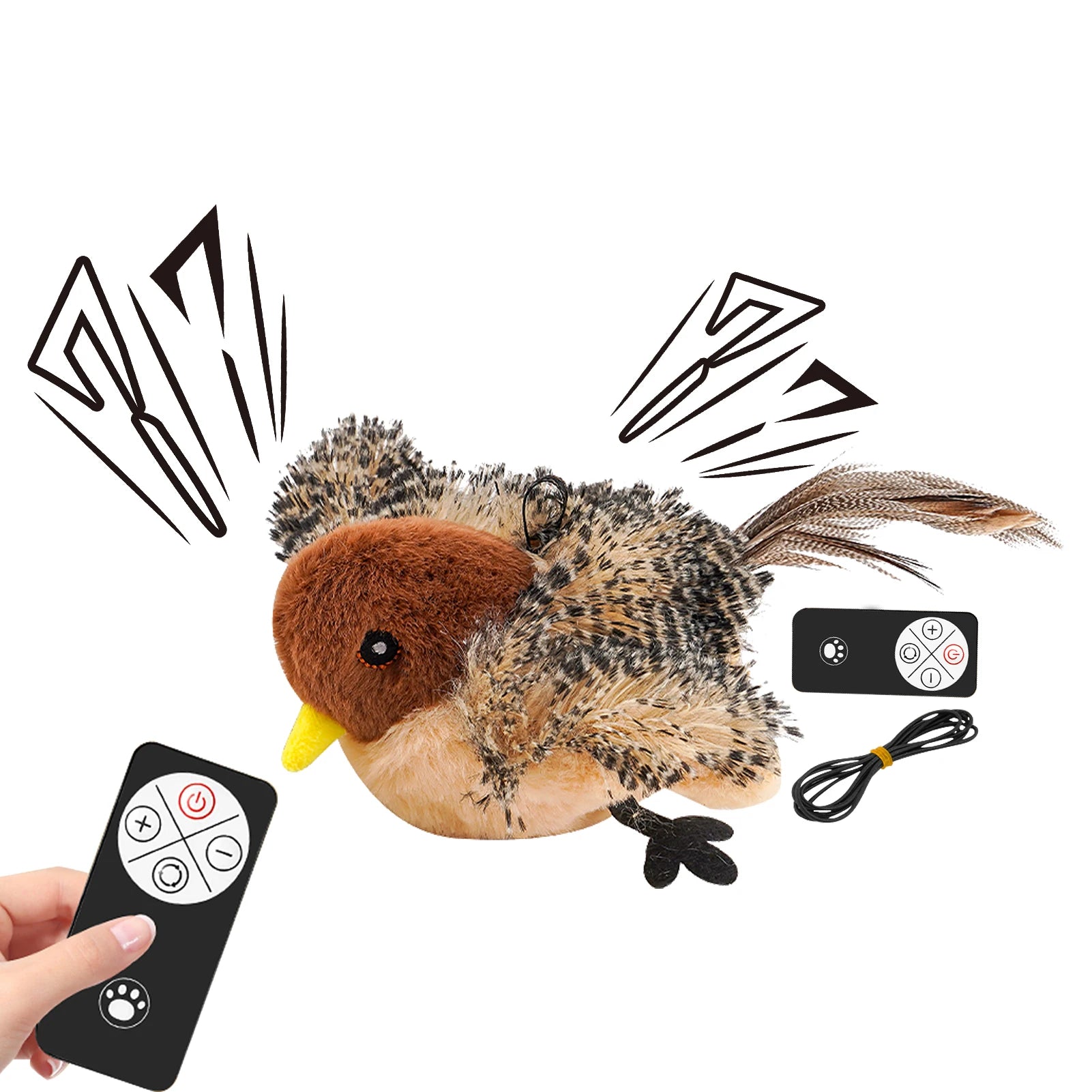 Interactive Chirping Bird Cat Toy