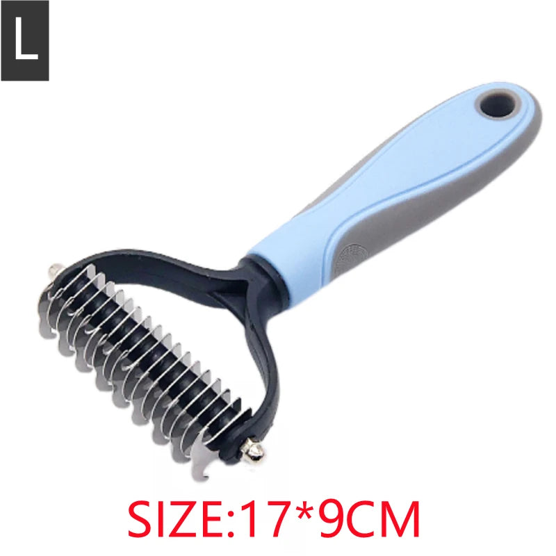 Pet Dematting & Detangling Brush for Dogs & Cats