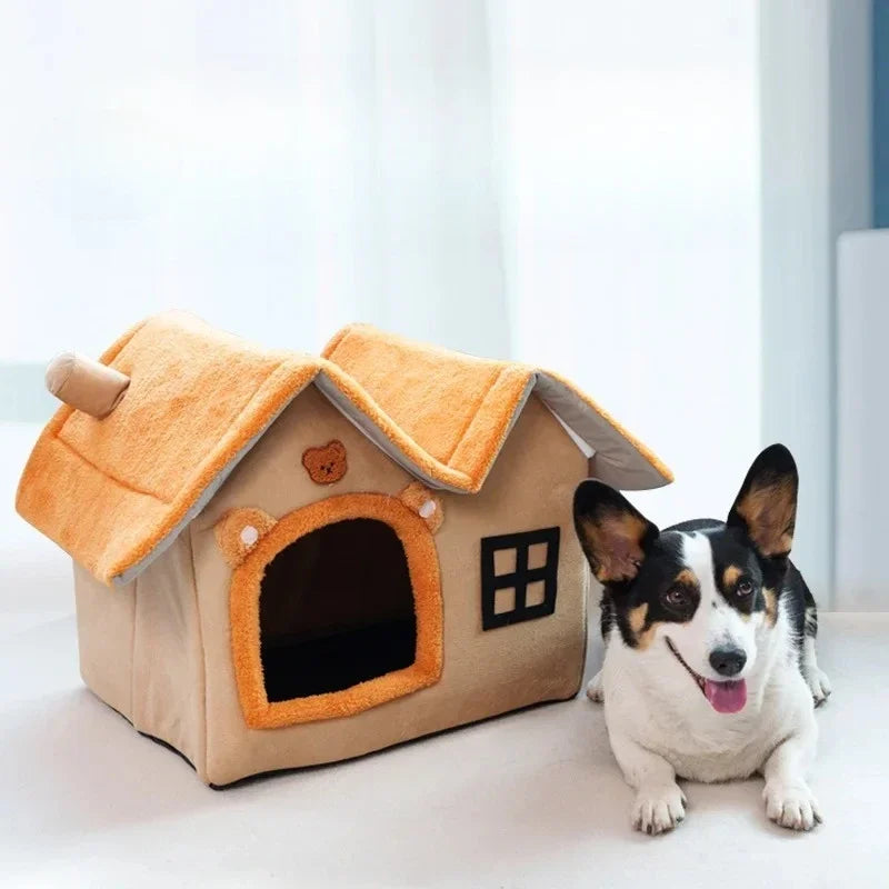 Foldable Cozy Pet Cave & Bed
