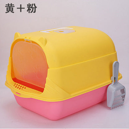 Extra Large Open-Top Cat Litter Box with High Sides for Large Cats