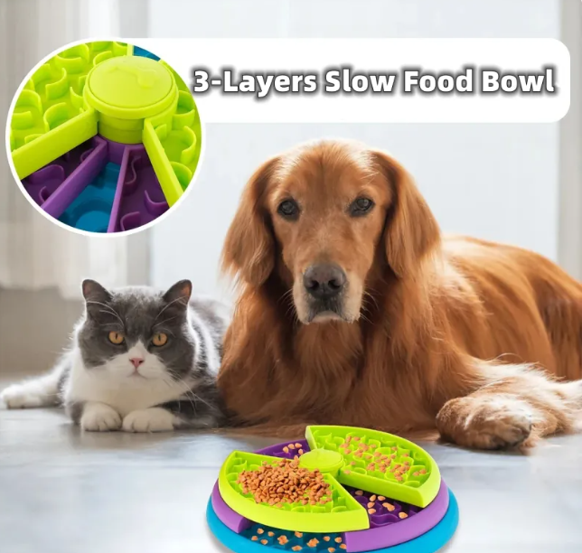 Dog Slow Feeder Puzzle Bowl - Promotes Healthy Digestion and Prevents Bloat