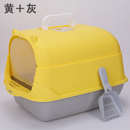 Extra Large Open-Top Cat Litter Box with High Sides for Large Cats