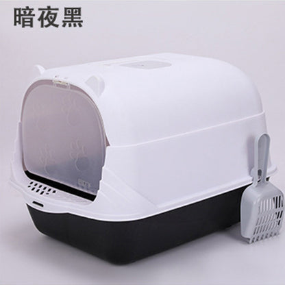 Extra Large Open-Top Cat Litter Box with High Sides for Large Cats