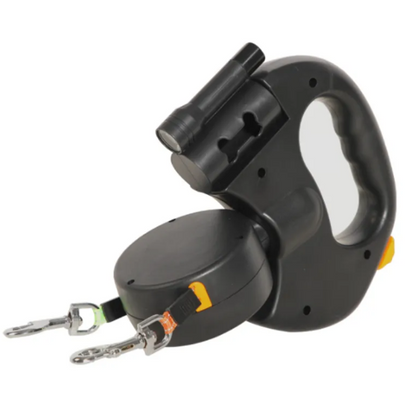Dual Retractable Dog Leash with Light