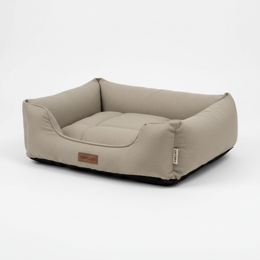 Orthopedic memory foam small dog bed in khaki beige